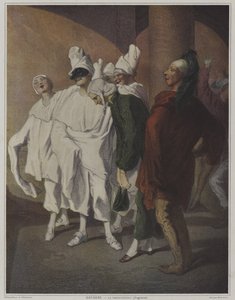 La Presentation (The Presentation) 中的细节（彩色石版画） 作者 皮埃尔（后）加瓦尔尼