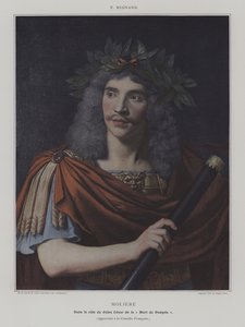 Moliere dans le role de Jules Cesar de la "Mort de Pompee" (Moliere in the Role of Julius Caesar in The Death of Pompey) (colour photo) 作者 皮埃尔（后）米尼亚德
