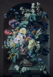 含羞草的花瓶和含葡萄的花瓶（同辈人） 作者 皮埃尔·阿德里安·查巴尔·杜苏吉