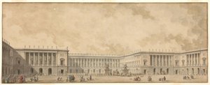 凡尔赛宫的第一个重建项目已提交给路易十六国王c。 1785年。 作者 皮埃尔·阿德里安·巴黎