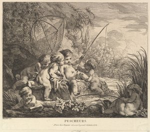 儿童钓鱼，约。 1738。
