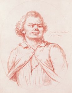 丹顿领导他的执行，1794年（纸上的红色粉笔）