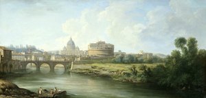罗马圣天使城堡景观 作者 Caspar van Wittel（拒绝归因）