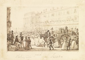 罗伯斯庇尔和他的同伙被处决，1794年 作者 Pierre Antoine Demachy