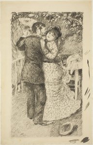 乡村舞蹈》，1883年。 作者 皮埃尔·奥古斯特·雷诺阿