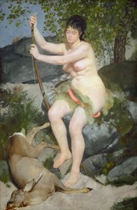 戴安娜，1867年。 作者 皮埃尔·奥古斯特·雷诺阿
