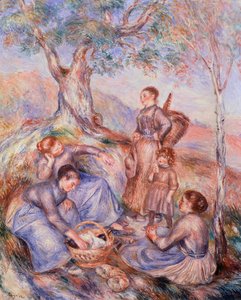 皮埃尔·奥古斯特·雷诺阿（Pierre-Auguste Renoir，1841-1919）的《收割机早餐》 作者 皮埃尔·奥古斯特·雷诺阿