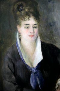 黑衣女士》，1876年。   作者 皮埃尔·奥古斯特·雷诺阿