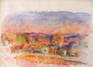 景观，1889年。 作者 皮埃尔·奥古斯特·雷诺阿