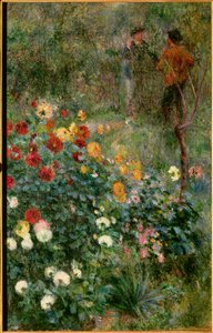 花园 rue Cortot a Montmartre 画作 Pierre Auguste Renoir (1841-1919) 1876 年匹兹堡。 艺术学院 作者 皮埃尔·奥古斯特·雷诺阿