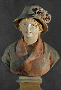 雷诺阿夫人（陶土釉） 作者 