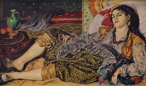 敖达里克斯（Odalisque），1870年。 作者 皮埃尔·奥古斯特·雷诺阿