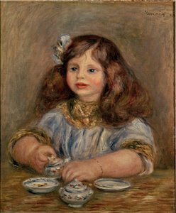 Genevieve Bernheim de Villers（1907-1936）的肖像，未来的让·尚·德拉·夏佩勒伯爵夫人 作者 皮埃尔·奥古斯特·雷诺阿