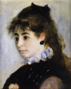 Henriette Henriot小姐的画像；亨里奥特夫人肖像，1874年 作者 皮埃尔·奥古斯特·雷诺阿