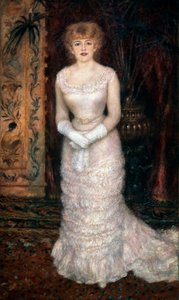 女演员珍妮·萨玛莉的肖像，1878年。 作者 皮埃尔·奥古斯特·雷诺阿