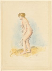 站立的女浴士 作者 皮埃尔·奥古斯特·雷诺阿