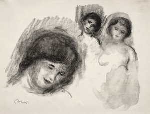 三幅素描的石头 作者 皮埃尔·奥古斯特·雷诺阿