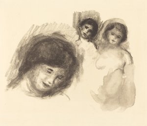 石头与三幅素描 La pierre au trois croquis, 1904. 作者 皮埃尔·奥古斯特·雷诺阿