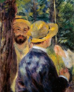 The swing (detail). Portrait of Norbert Goeneutte, French painter (1854-1894) 作者 皮埃尔·奥古斯特·雷诺阿