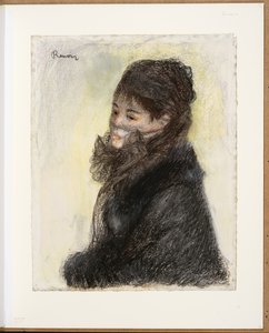 The veiled woman, c.1877-79 (chalk, pastel, paper) 作者 皮埃尔·奥古斯特·雷诺阿