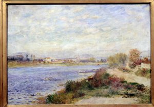 皮埃尔·奥古斯特·雷诺阿 (1841-1919) 1873 年在 Argenteuil 绘画中的塞纳河景观。 0,46x0,65 m 巴黎，奥赛博物馆 作者 皮埃尔·奥古斯特·雷诺阿