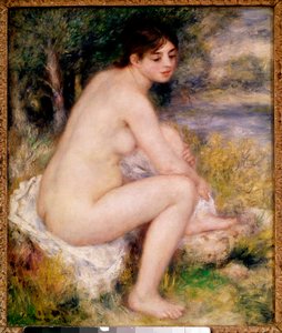 Woman Nude in a Landscape Painting by Pierre Auguste Renoir (1841-1919) 1883 Paris, Musee d