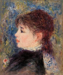 玫瑰少女 (Jeune fille Ã la rose) 作者 皮埃尔·奥古斯特·雷诺阿