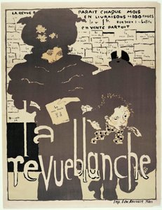 La Revue blanche》的新闻海报。米西亚-塞特（1872-1950 年）肖像（？）皮埃尔-博纳尔（1867-1947 年）的插图 作者 皮埃尔·邦纳德