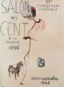 海报广告1896年沙龙des Cent的第23次展览