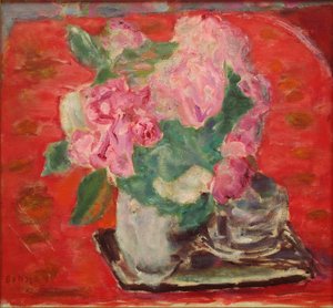 Pierre Bonnard (1867-1947) 的玫瑰画作，1943 年巴黎，私人收藏 作者 皮埃尔·邦纳德