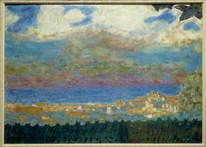 皮埃尔·博纳德（Pierre Bonnard）绘画的戛纳电影节上的暴风雨天空-1945 作者 皮埃尔·邦纳德