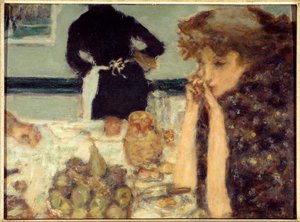 The Breakfast of Misia Portrait of Misia Sert, pianist and eerie of many artists 作者 Pierre Bonnard