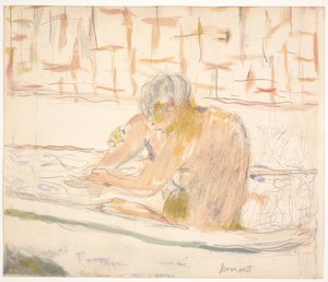 坐在浴缸里的女人（Femme assise dans sa baignoire 作者 皮埃尔·邦纳德