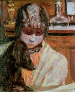 有狗的妇女，c.1913