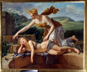 儿童与财富。皮埃尔·布永（Pierre Bouillon）绘画