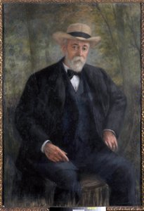 理事会主席亨利·布里森（Henri Brisson，1835-1912年）在他位于蒙莫朗西的花园里的肖像（绘画） 作者 皮埃尔·卡里尔·贝勒斯（Pierre Carrier Belleuse）