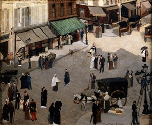 1880年代在巴黎的皮加勒广场（Place Pigalle）。