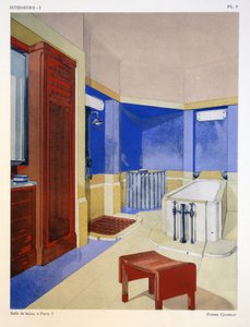 浴室 I，巴黎，插图来自 Leon Moussinac 的“Interieurs”，酒吧。 阿尔伯特·利维