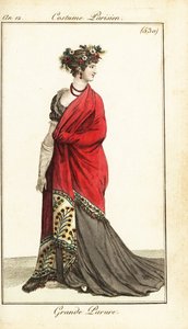 穿着非常正式服装的女人，巴黎