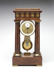 十进制时钟，c.1798-1805（松木，黄铜和珐琅）