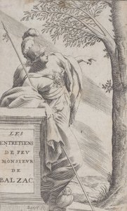 正面插图，摘自《与已故巴尔扎克先生的访谈》Les Entretiens de Feu Monsieur d...，1660。 作者 皮埃尔·达雷特