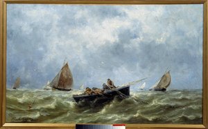 海渔民 Emile Berthelemy (1818-1890) 绘画 1880 纽芬兰费康博物馆 作者 皮埃尔·埃米尔·贝特勒米