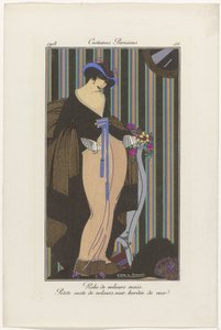 女性与时尚》杂志：时尚插画师
夫人与时尚》杂志：时尚新闻
Journal des Dames et des Modes，Costumes Parisiens，1913 年，第 111 期：天鹅绒连衣裙 (...) 作者 无名氏