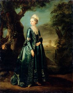 纳塔利娅大公爵夫人花园肖像中的女士，c1773-c1776