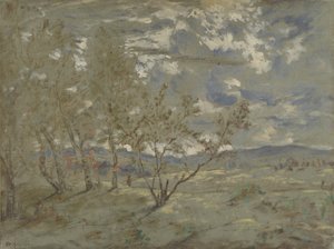 风景，大约1865年 作者 皮埃尔·艾蒂安·西奥多·卢梭