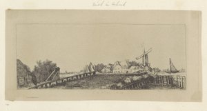 木桥和磨坊的风景
Recueil de quatre-vingt-cinq estampes originales（系列名称） 作者 Rembrandt van Rijn (学校)