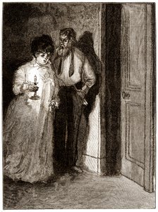 20 世纪初，"Boule de Suif"：Elisabeth Rousset 拒绝与 Cornudet 共眠（插图） 作者 皮埃尔·乔治·让尼奥