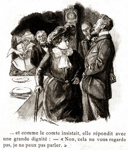 二十世纪初，"Boule de Suif"：Elisabeth Rousset 拒绝回答伯爵的问题（插图） 作者 皮埃尔·乔治·让尼奥