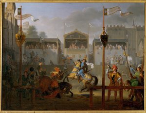 14 世纪的一场锦标赛（布面油画）