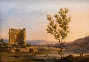 罗马周边风景，1819 年（布面油画） 作者 